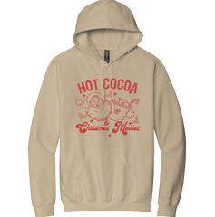Hot Cocoa and Christmas Movies Dressing Festive sand hoodie
