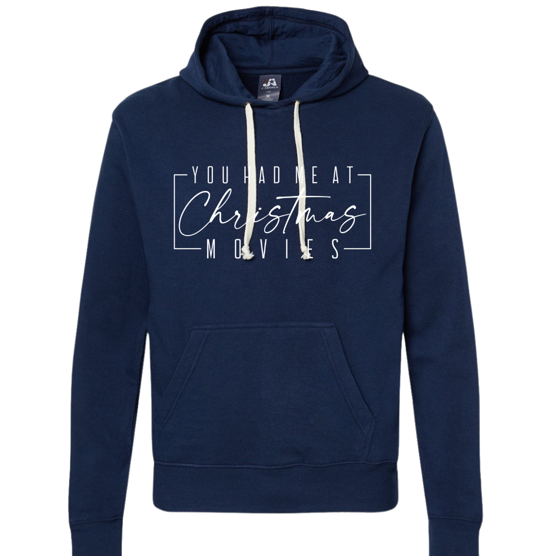 You Had Me at Christmas Movies Dressing Festive Navy Hoodie