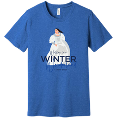 Walking in a Winter Wonderland Snow Bride Dressing Festive royal blue T-shirt