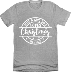 Just a Girl That Loves Christmas Movies Dressing Festive T-shirt grey