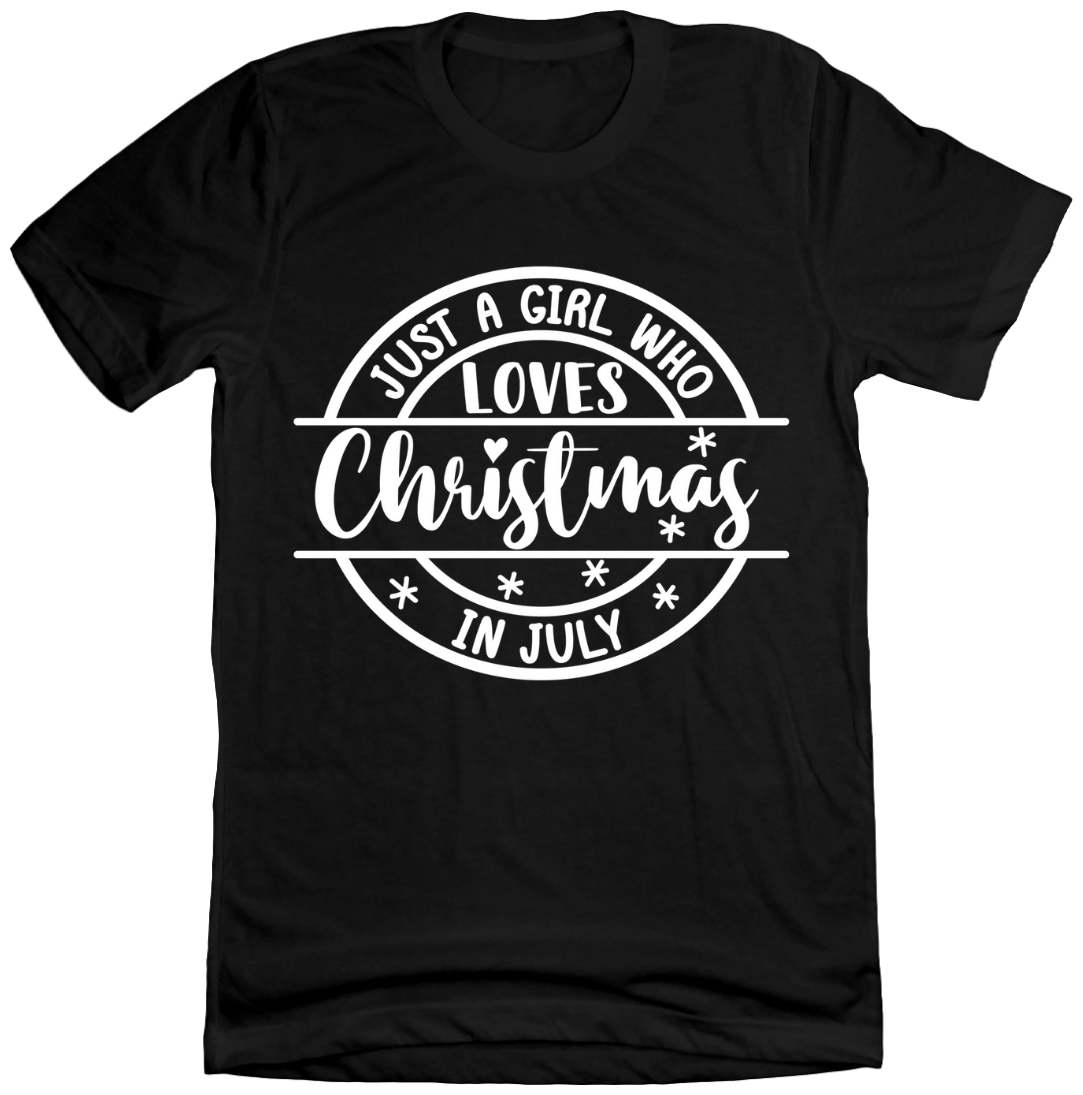 Just a Girl That Loves Christmas Movies Dressing Festive T-shirt black