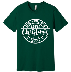 Just a Girl That Loves Christmas Movies Dressing Festive T-shirt evergreen