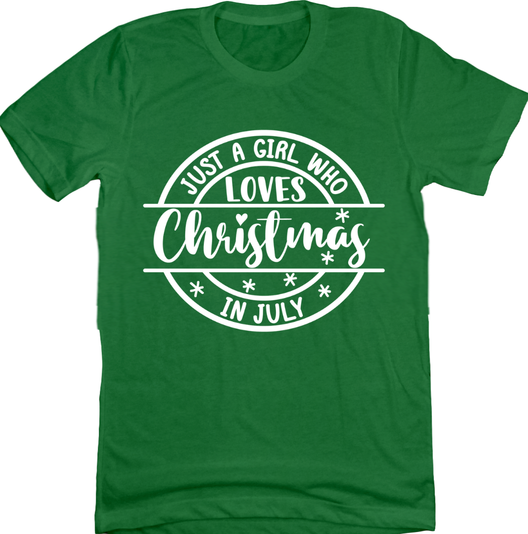 Just a Girl That Loves Christmas Movies Dressing Festive T-shirt green