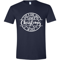 Just a Girl That Loves Christmas Movies Dressing Festive T-shirt navy