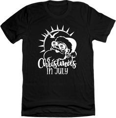 Christmas in July White Version Dressing Festive black tee