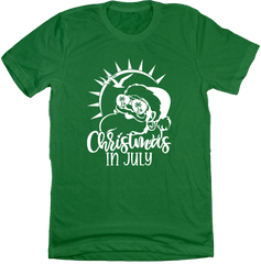 Christmas in July White Version Dressing Festive green tee