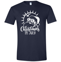 Christmas in July White Version Dressing Festive navy tee