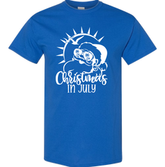 Christmas in July White Version Dressing Festive royal tee
