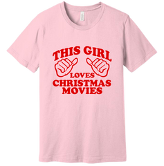 This Girl Loves Christmas Movies Red Version pink