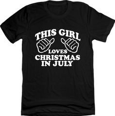 This Loves Girl Christmas in July Dressing Festive T-shirt black