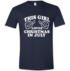 This Loves Girl Christmas in July Dressing Festive T-shirt navy