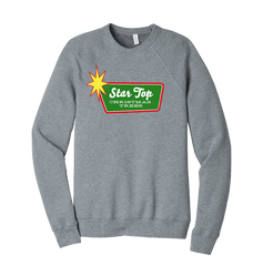 Star Top Christmas Trees Fleece Dressing Festive grey Crew