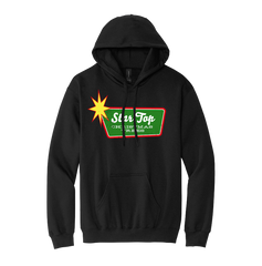 Star Top Christmas Trees Fleece Dressing Festive black hoodie