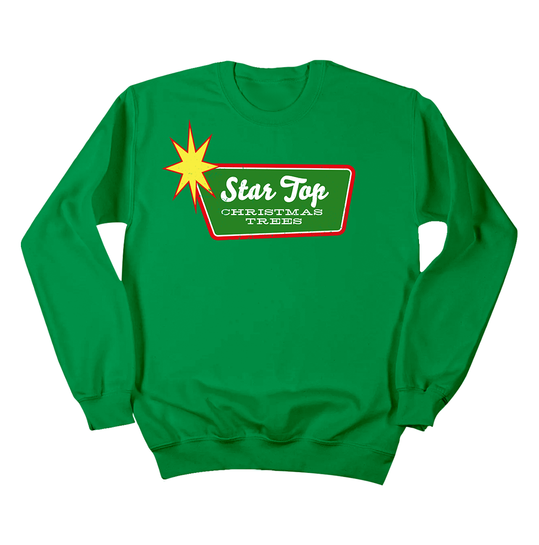 Star Top Christmas Trees Fleece Dressing Festive Green