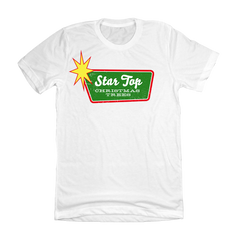 Star Top Christmas Trees T-shirts Dressing Festive white tee