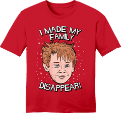 I Made My Family Disappear youth tee