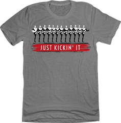 Just Kickin' It Dressing Festive grey T-shirt