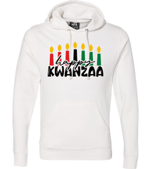 Happy Kwanza Dressing Festive white hoodie