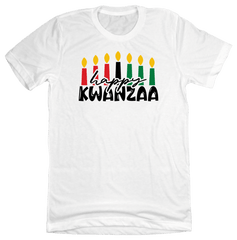 Happy Kwanza Dressing Festive white T-shirt