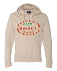 Merry and Bright Candy Canes Dressing Festive oatmeal hoodie