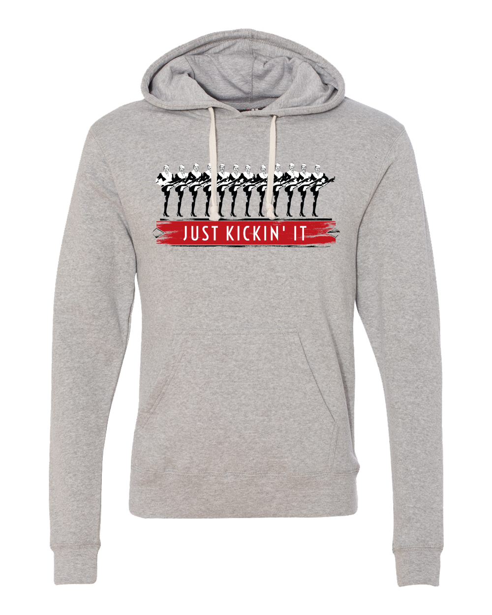 Just Kickin' It Dressing Festive light grey Hoodie