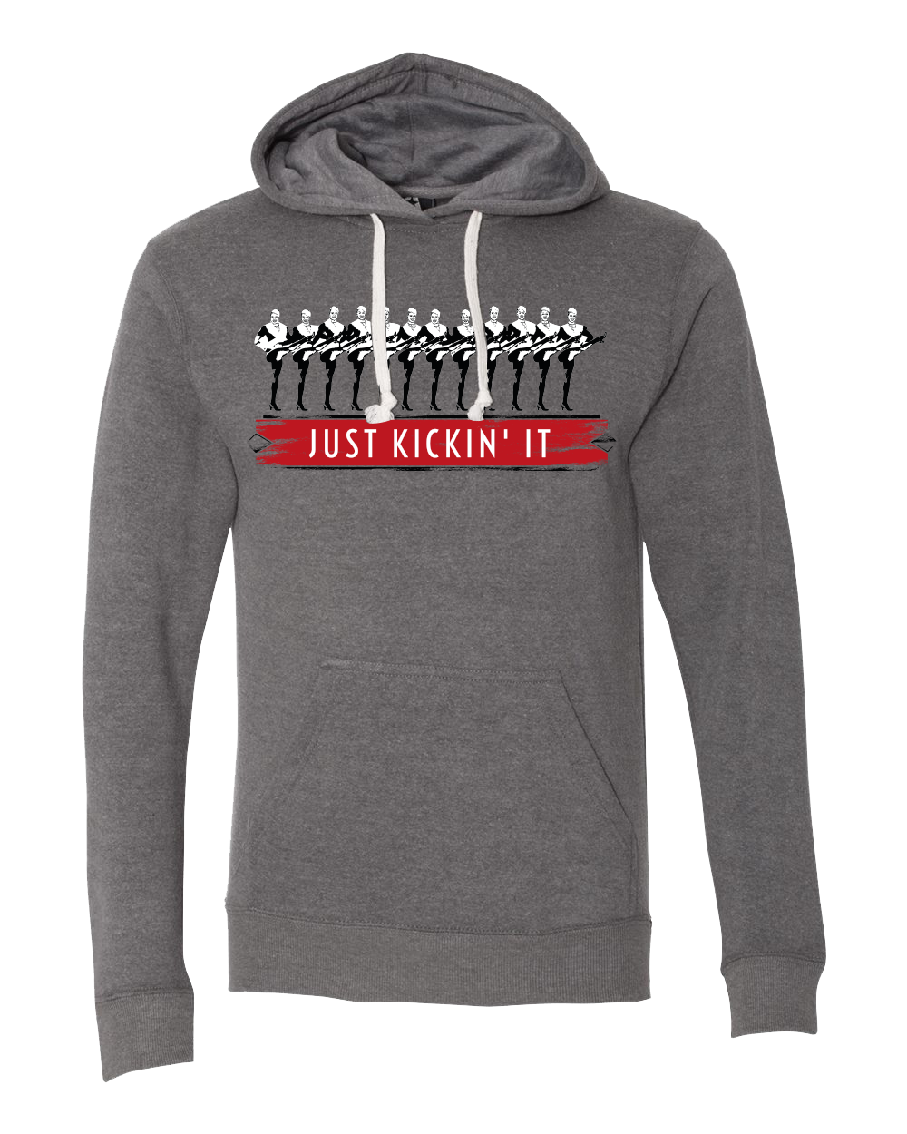 Just Kickin' It Dressing Festive Heather Grey hoodie