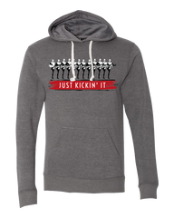 Just Kickin' It Dressing Festive Heather Grey hoodie