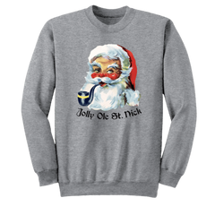 Jolly Ole St. Nick grey crewneck
