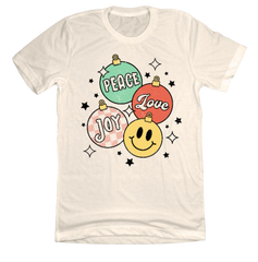 Joy Peace Love Ornaments