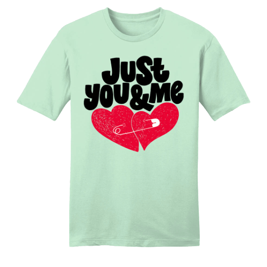 Just You & Me T-shirt mint green Dressing Festive