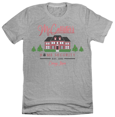 McCallister's Home Security grey T-shirt Dressing Festive