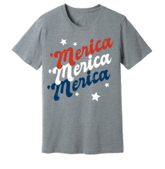 Merica T-shirt grey T-shirt Dressing Festive