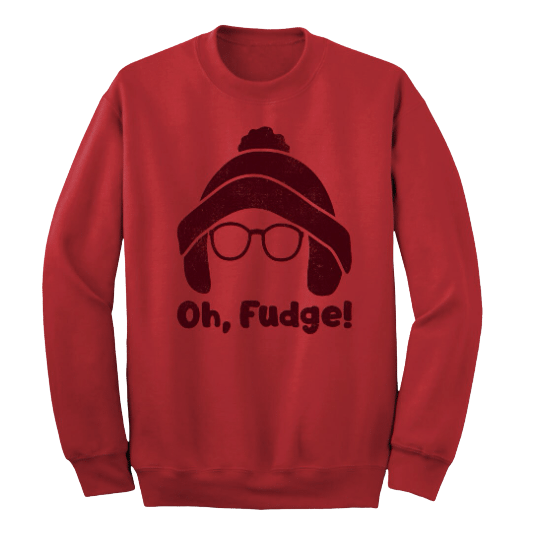 Oh, Fudge! Ralphie crewneck red