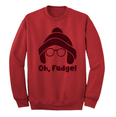 Oh, Fudge! Ralphie crewneck red