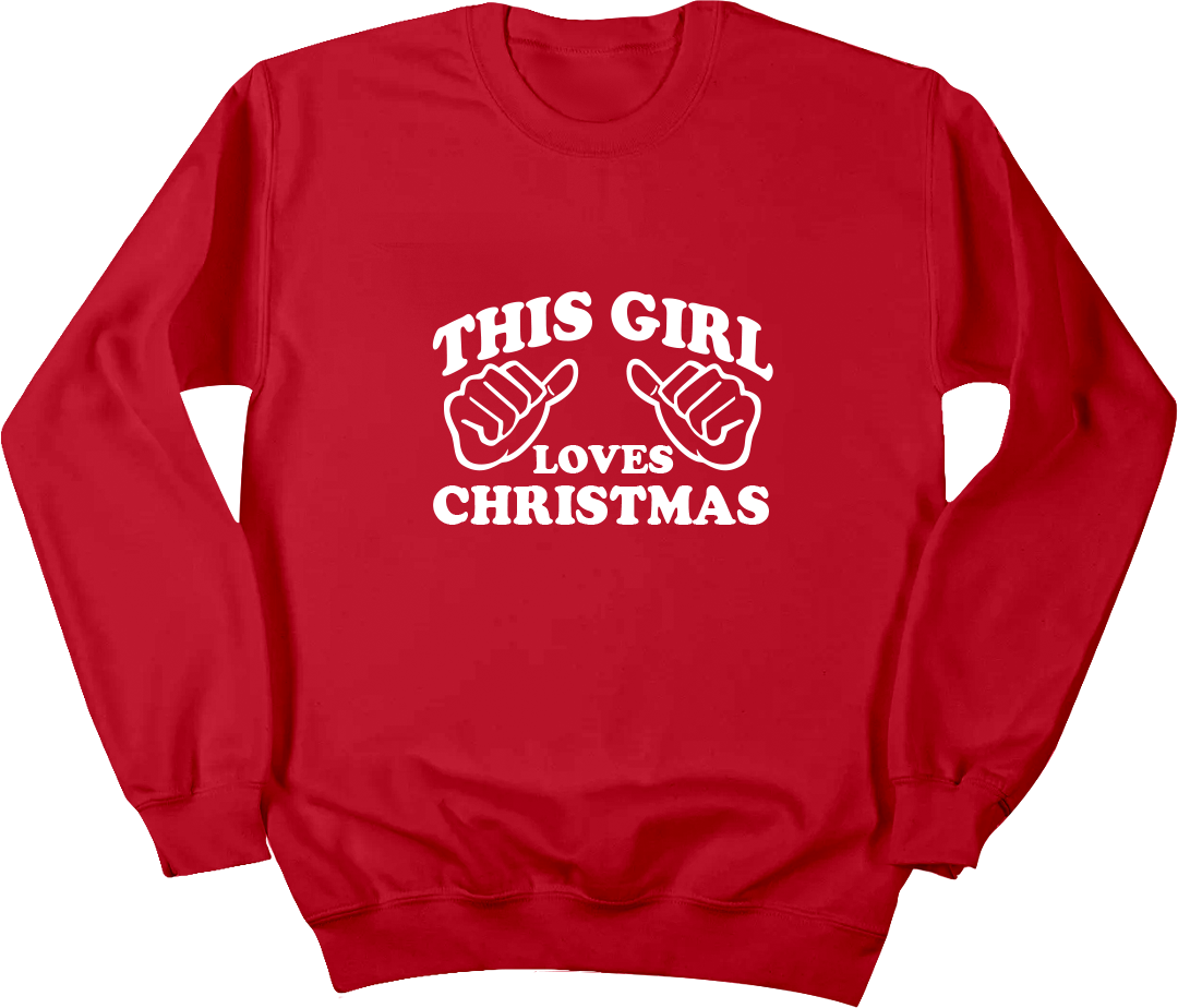 This Girl Loves Christmas Dressing Festive red T-shirt