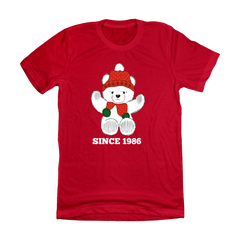Lazzie Bear Since 1986 T-shirt red Dressing Festive