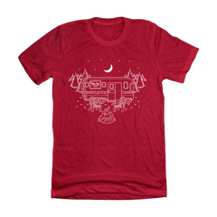 Christmas Under The Stars Dressing Festive Heather Red T-shirt