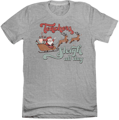Teachers Sleigh All Day Dressing Festive T-shirt grey