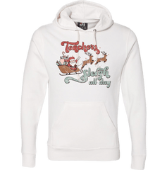 Teachers Sleigh All Day Dressing Festive white hoodie