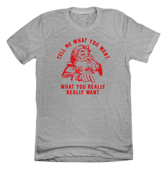 Tell Me What You Want Dressing Festive grey T-shirt