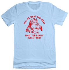 Tell Me What You Want Dressing Festive Light Blue T-shirt