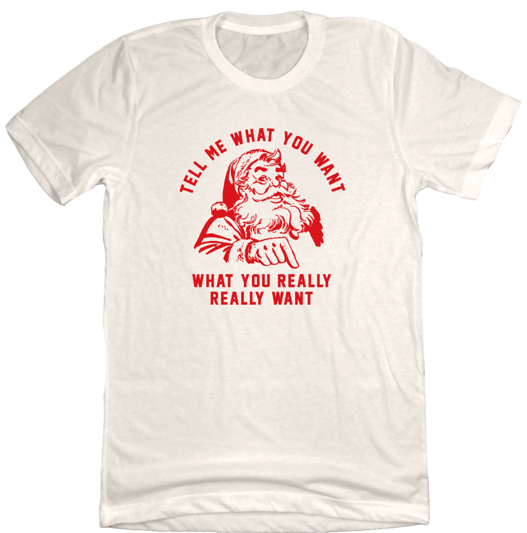 Tell Me What You Want Dressing Festive natural white T-shirt