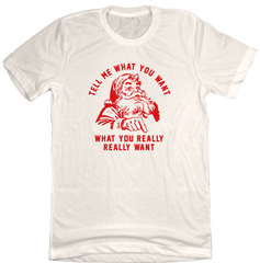 Tell Me What You Want Dressing Festive natural white T-shirt