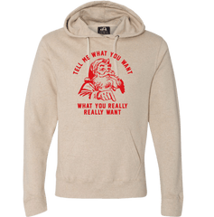 Tell Me What You Want Dressing Festive oatmeal Hoodie