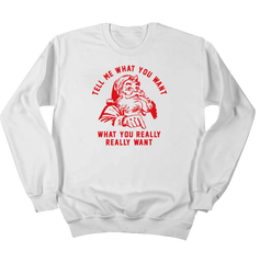 Tell Me What You Want Dressing Festive white crewneck