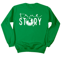 True Story Dressing Festive green crewneck