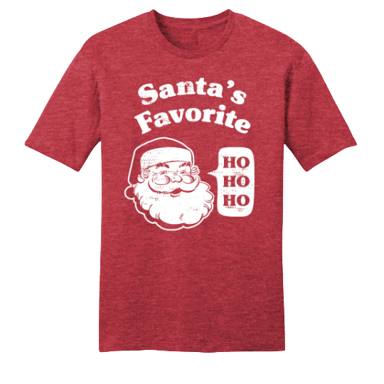 Vintage Santa's Favorites Dressing Festive red T-shirt