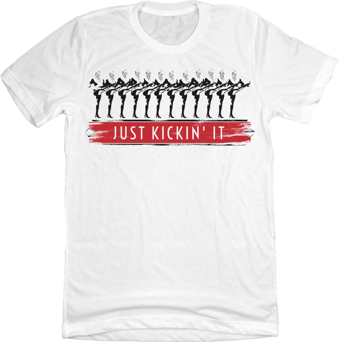 Just Kickin' It Dressing Festive white T-shirt