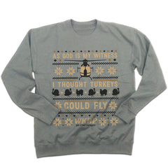 WKRP "I Thought Turkeys Could Fly" Ugly Christmas Sweatshirt