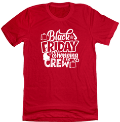 Black Friday Shopping Crew Dressing Festive Red T-shirt